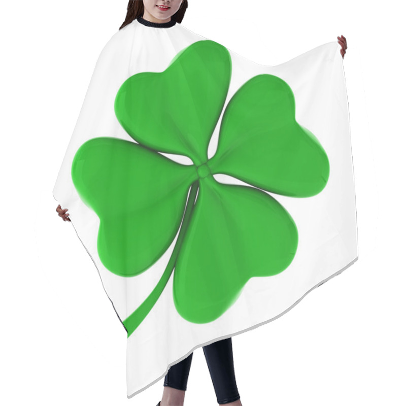 Personality  3d Render Of Green Clover Hair Cutting Cape