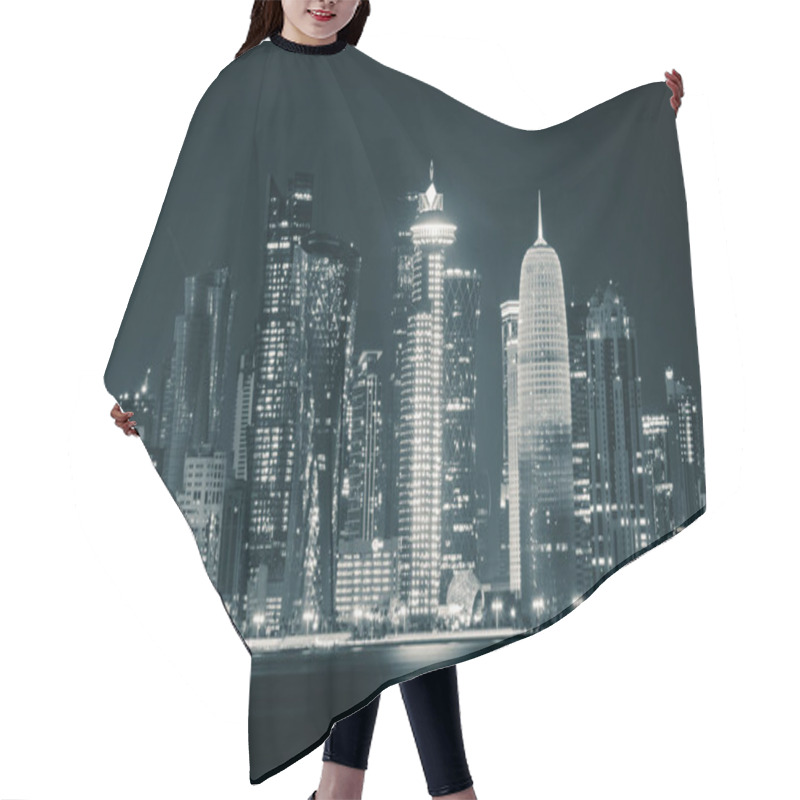 Personality  City Skyline At Doha, Qatar Hair Cutting Cape