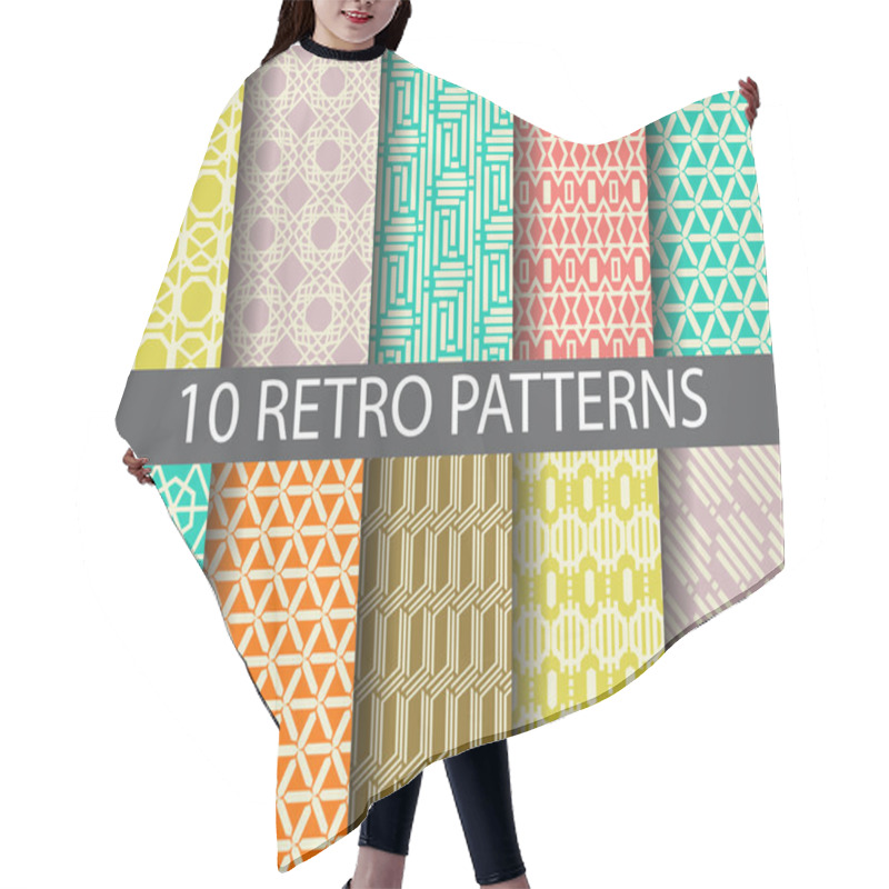 Personality  10 Retro Patterns Hair Cutting Cape