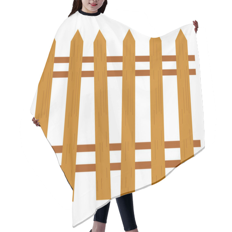 Personality  Garden Wooden Fence Natural Icon Isolated Hair Cutting Cape