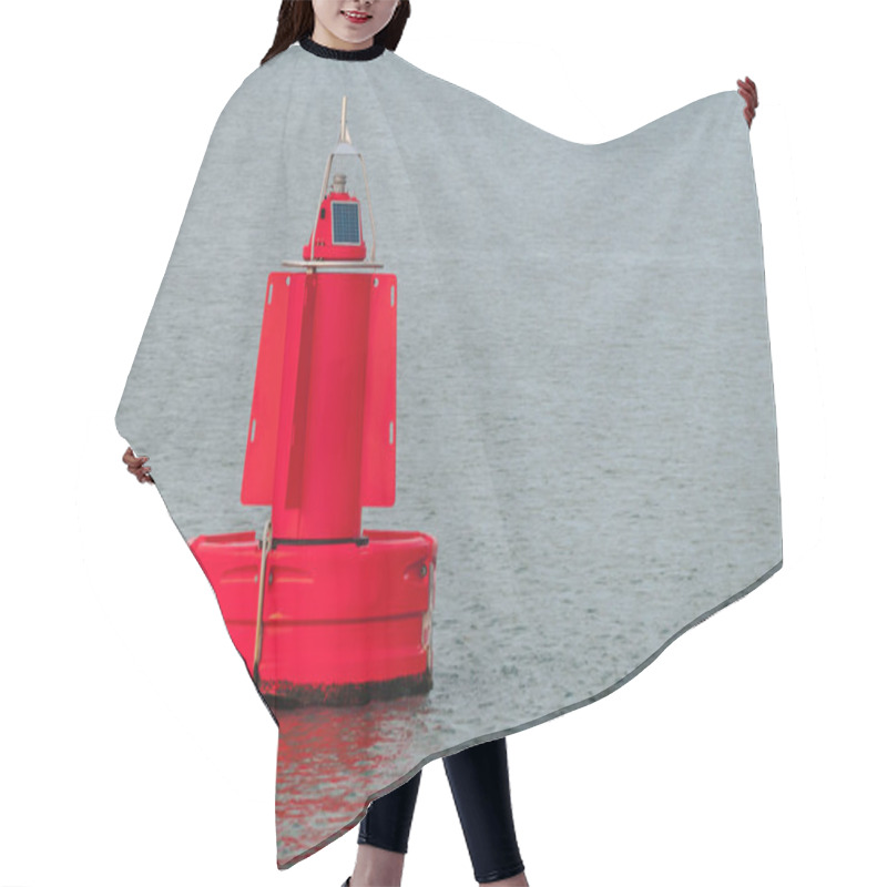 Personality  A Red Buoy Floating On Water Hair Cutting Cape