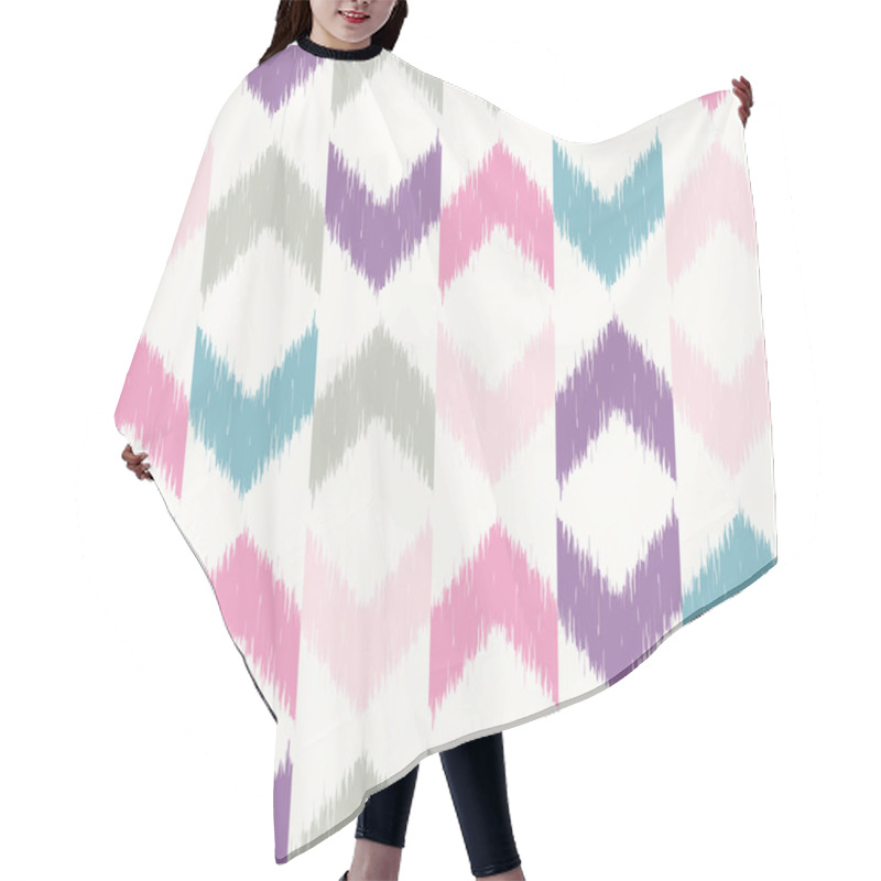 Personality  Vector Seamless Ikat Pattern Hair Cutting Cape