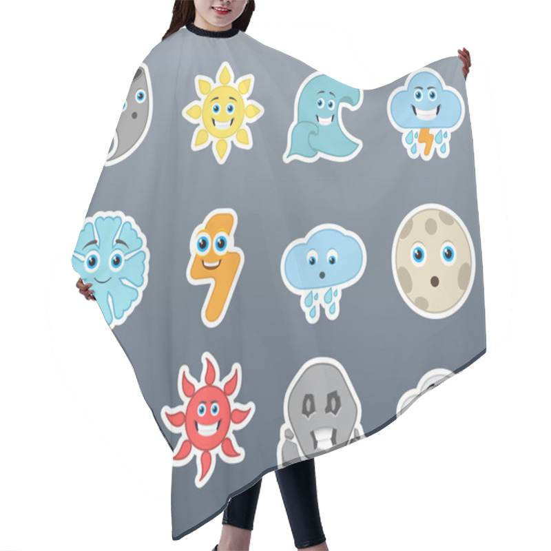 Personality  Stickers Varying Weather Hair Cutting Cape