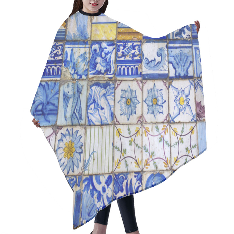 Personality  Typical Portuguese Tiles Hair Cutting Cape