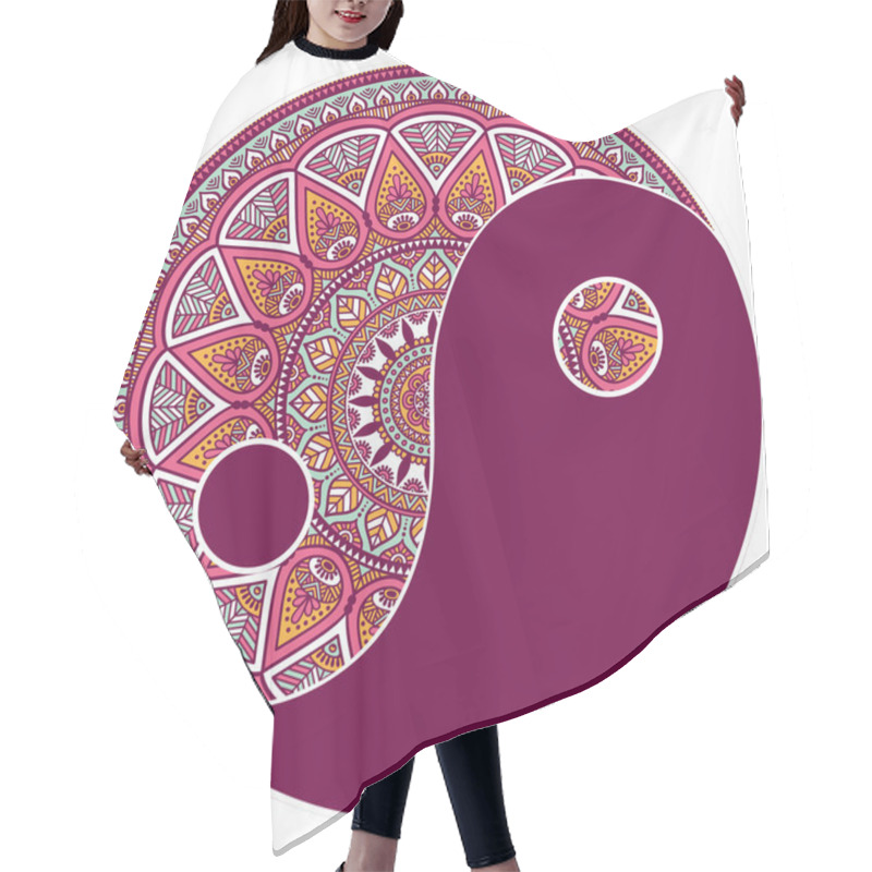 Personality  Mandala. Round Ornament Pattern Hair Cutting Cape