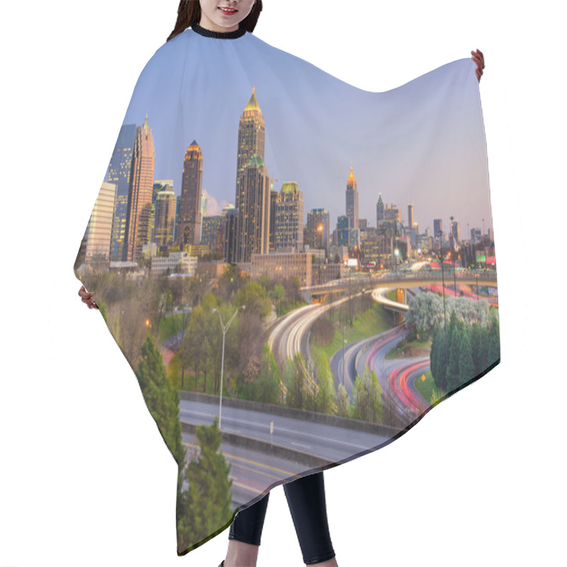 Personality  Atlanta Georgia Skyline Hair Cutting Cape