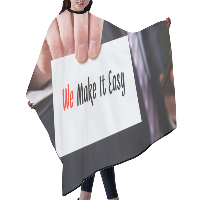 Personality  Business Consultancy Concept Hair Cutting Cape