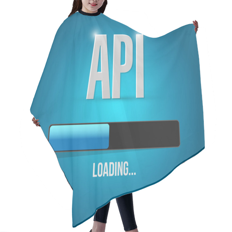 Personality  Api Loading Bar Sign Concept Illustration Hair Cutting Cape