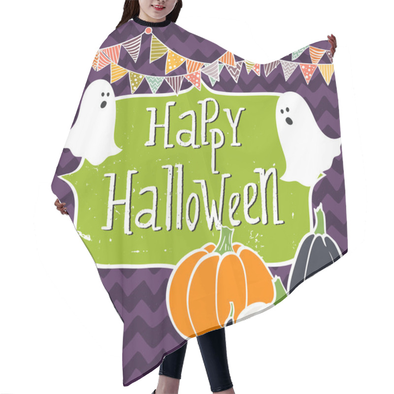 Personality  Halloween. Hair Cutting Cape