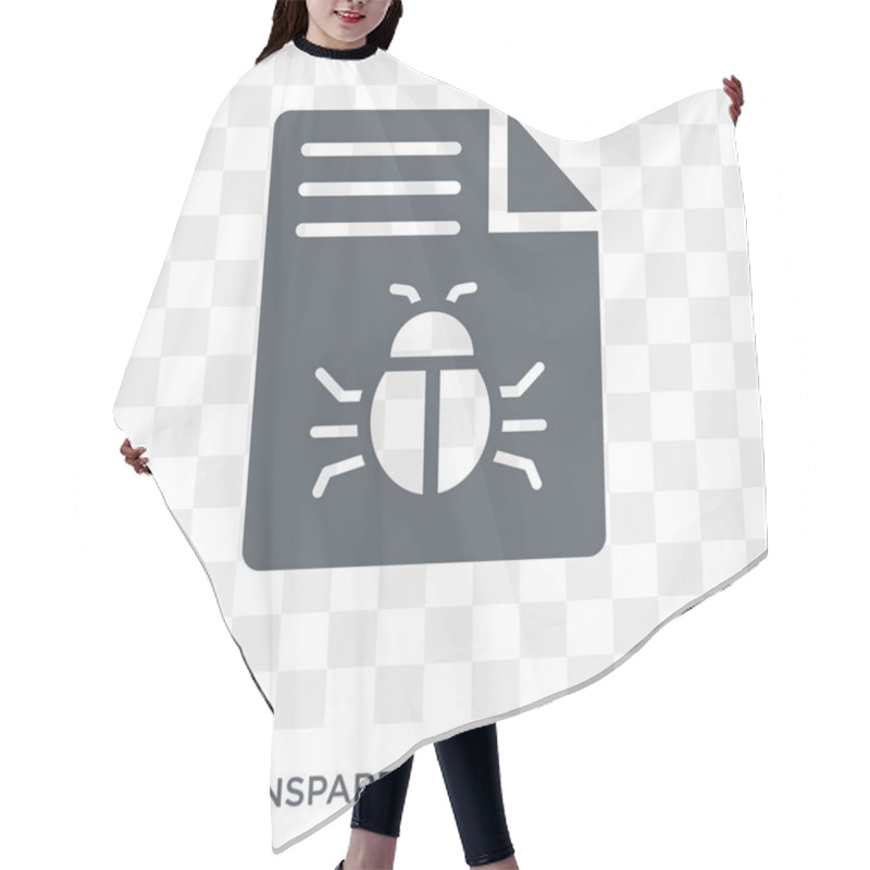 Personality  Bug Report Icon. Trendy Flat Vector Bug Report Icon On Transparent Background From Programming Collection. High Quality Filled Bug Report Symbol Use For Web And Mobile Hair Cutting Cape