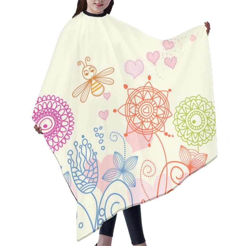 Personality  Garden Love Story Hair Cutting Cape