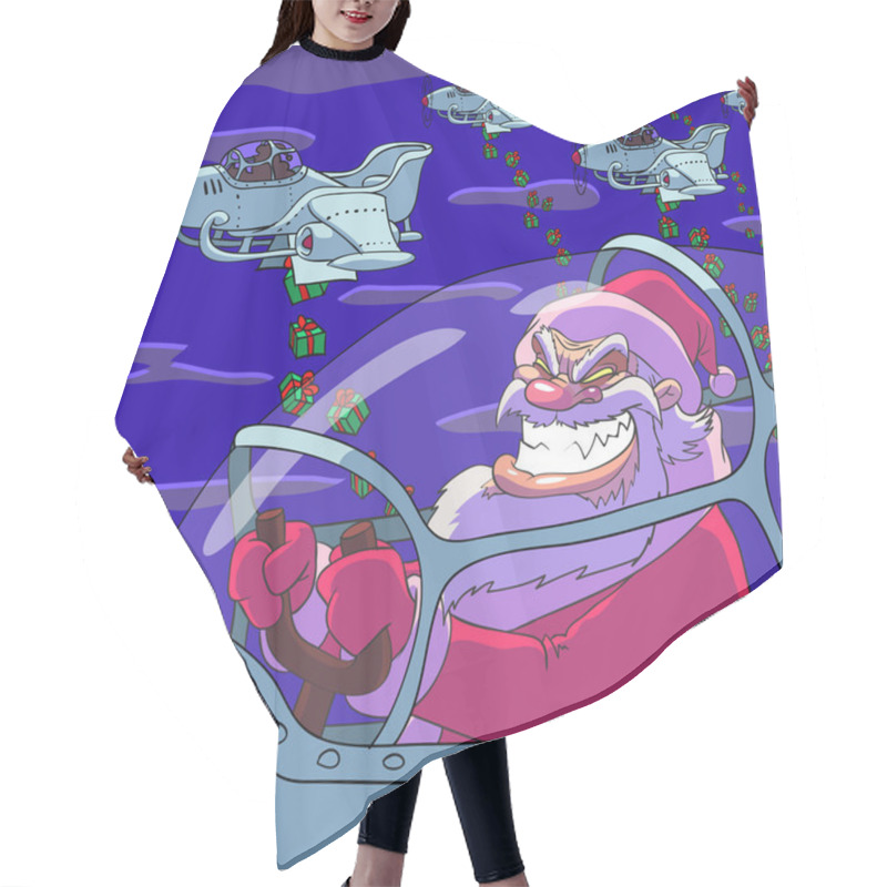 Personality  Christmas Gift Bombing Hair Cutting Cape