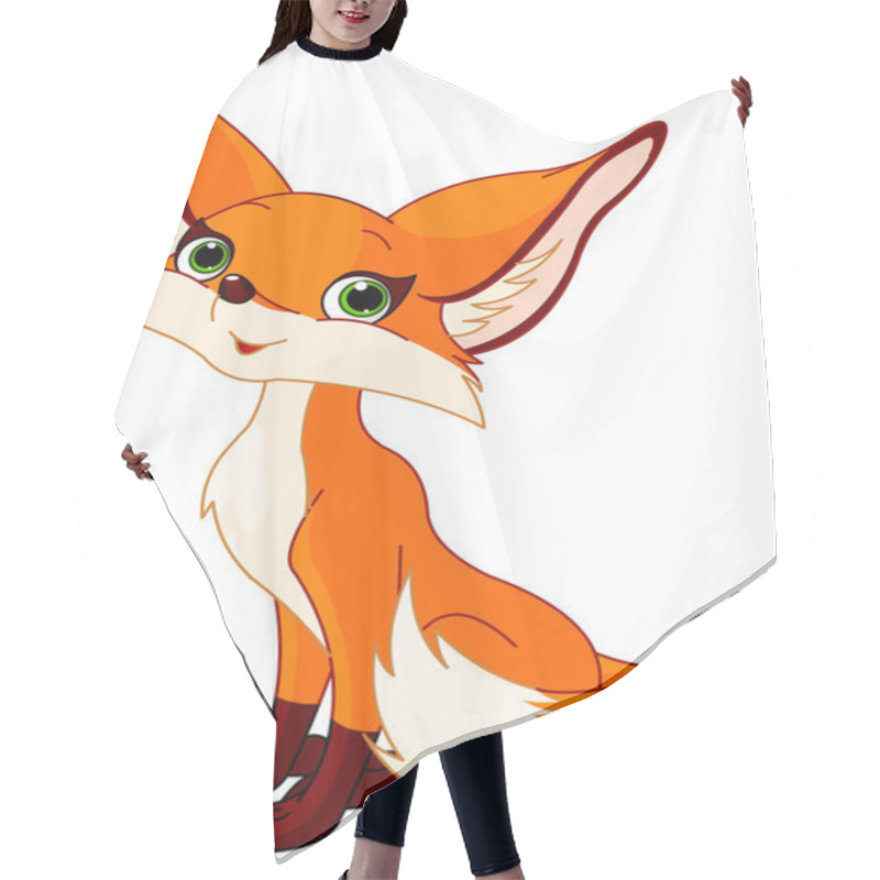 Personality  Cute Cartoon Fox Hair Cutting Cape