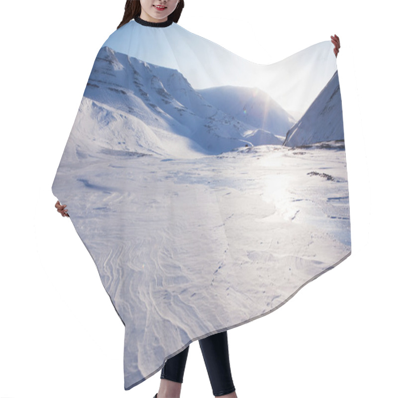 Personality  Beautiful Winter Landscape Hair Cutting Cape