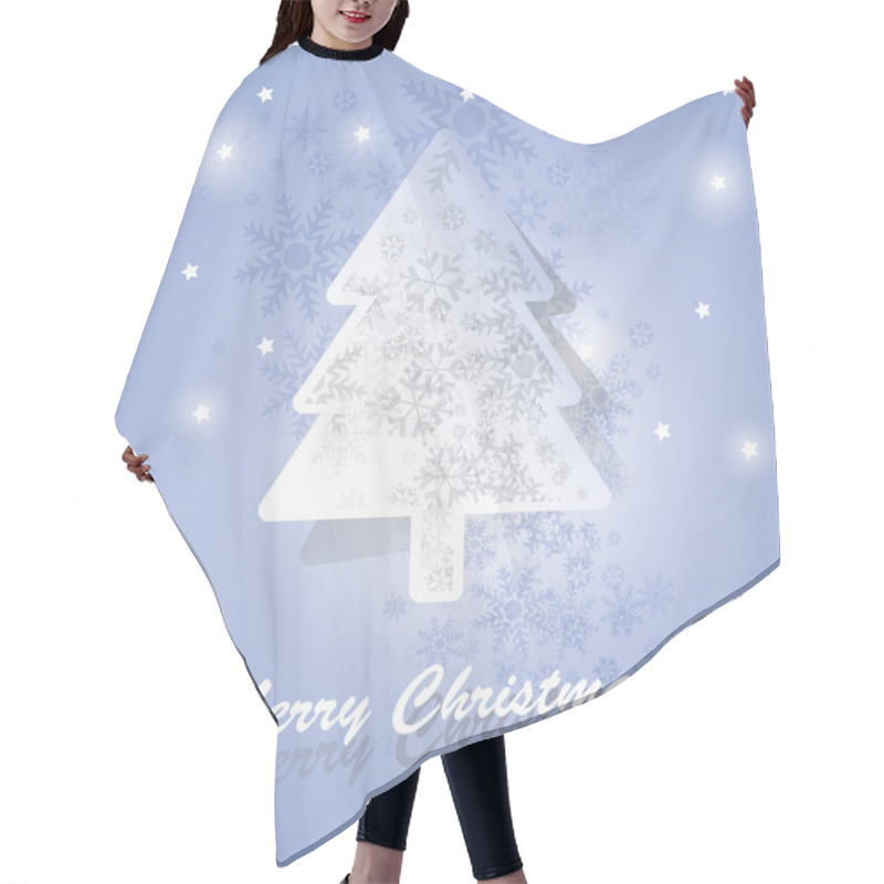 Personality  Christmas Tree Card Hair Cutting Cape