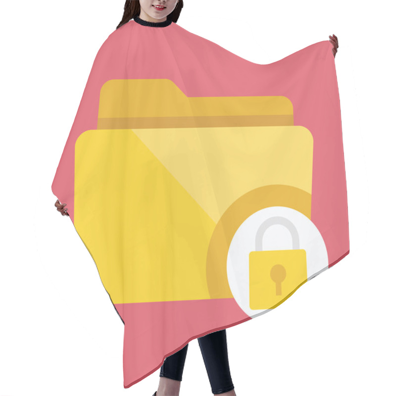 Personality  Vector Protected Folder Icon Hair Cutting Cape