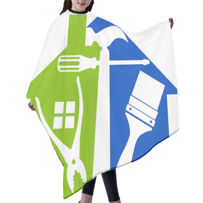 Personality  Home Tools Logo Hair Cutting Cape