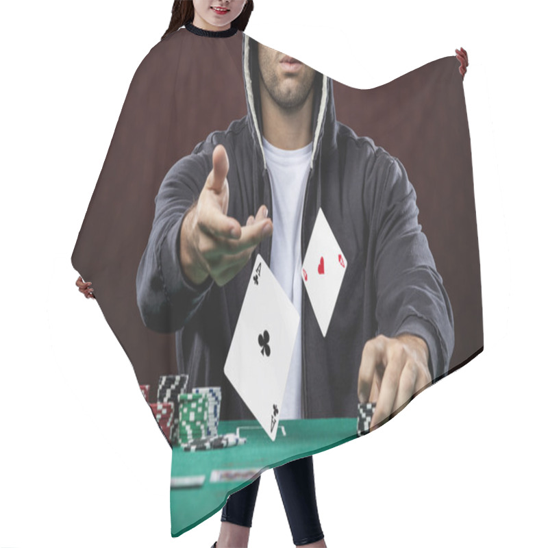 Personality  Poker Player Hair Cutting Cape