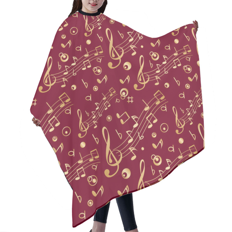 Personality  Seamless With Some Musical Notes Hair Cutting Cape