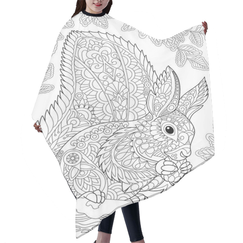 Personality  Zentangle Stylized Squirrel Hair Cutting Cape