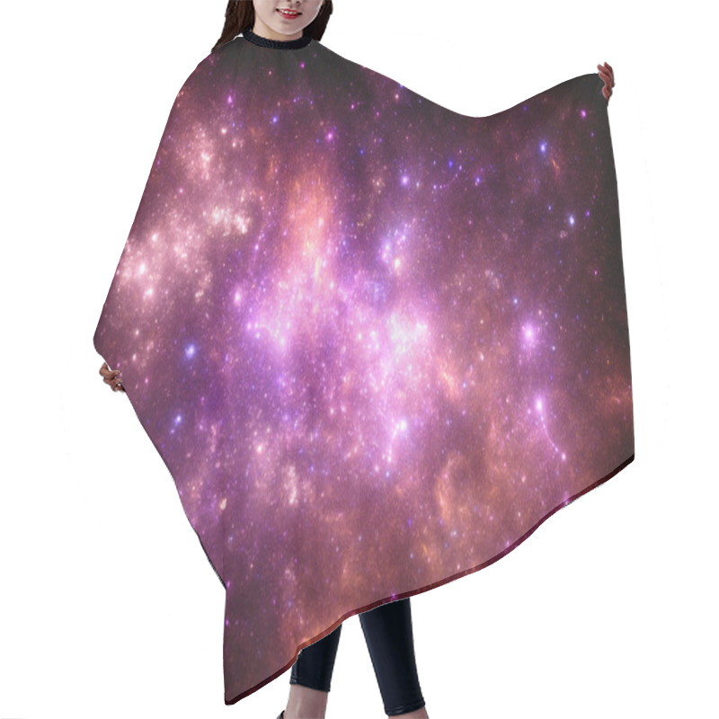 Personality  Dark Deep Space Starfield Hair Cutting Cape