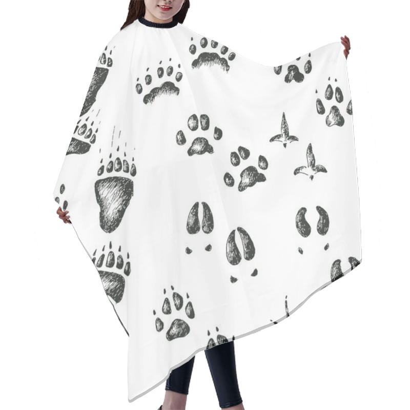 Personality  Animal And Bird Tracks Hair Cutting Cape