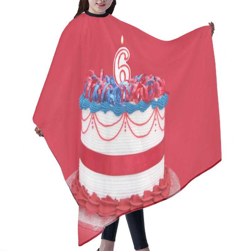 Personality  Number Six Cake Hair Cutting Cape