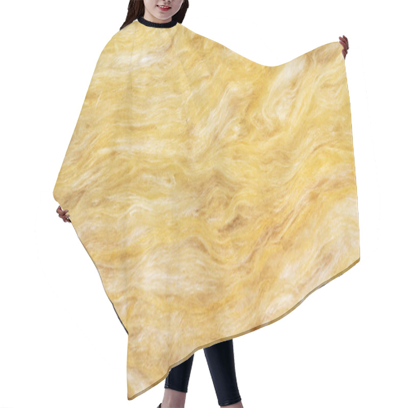 Personality  Yellow Mineral Wool With A Visible Texture Hair Cutting Cape