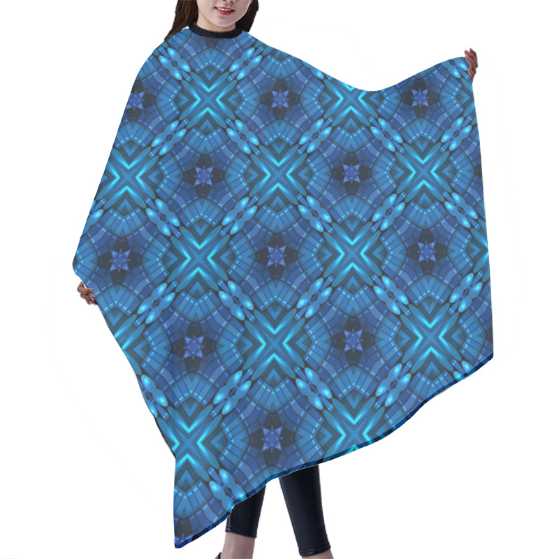 Personality  Seamless Blue Elegant Pattern Background Hair Cutting Cape