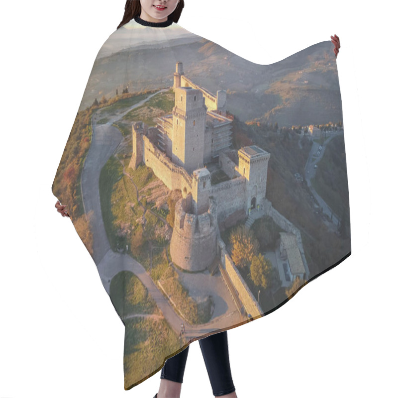 Personality  Aerial View At Sunset On Rocca Major In Assisi In Umbria In Italy Hair Cutting Cape