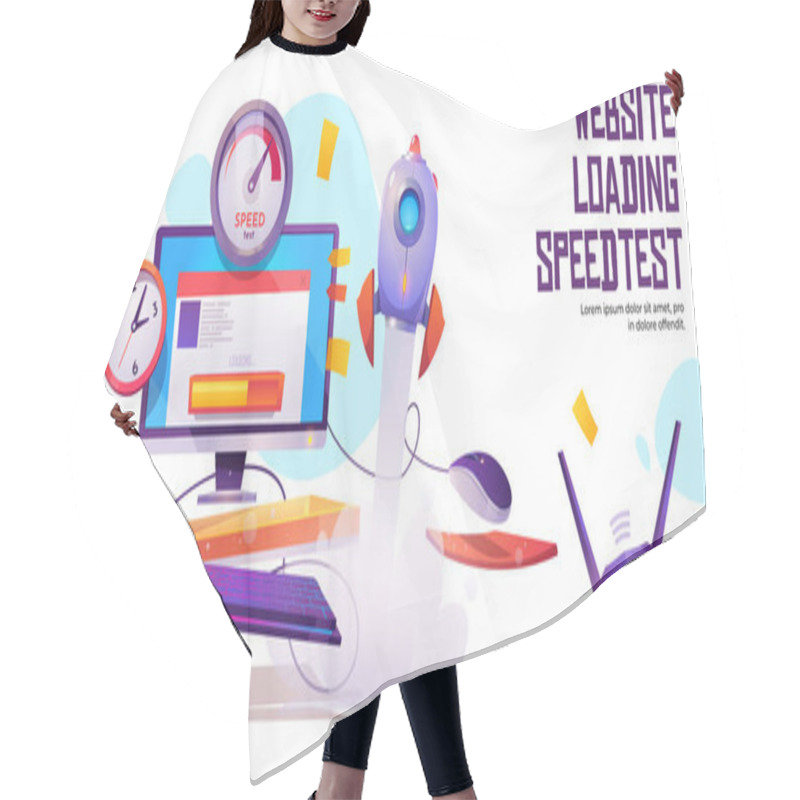 Personality  Website Loading Speed Test Banner Internet Traffic Hair Cutting Cape