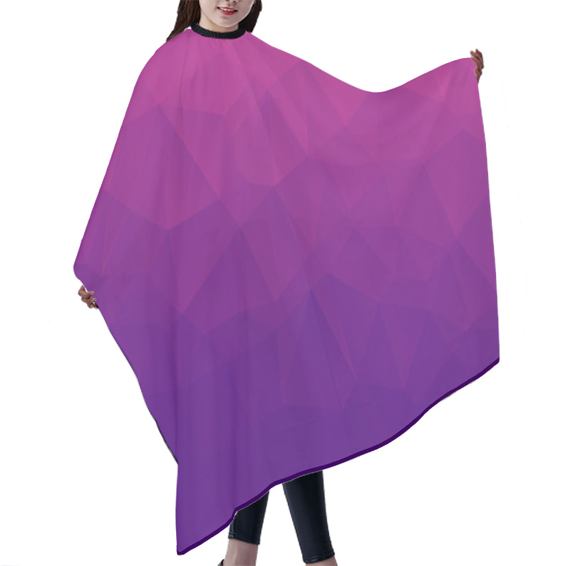 Personality  Shades Of Purple Abstract Polygonal Geometric Background. Low Poly.  Hair Cutting Cape