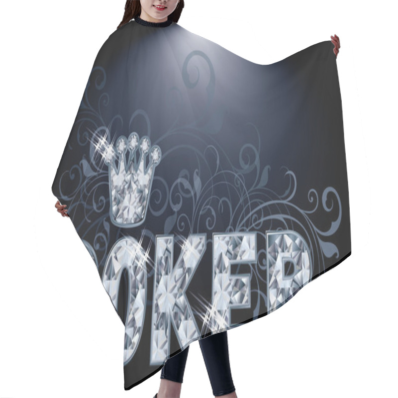 Personality  Diamond Poker Greeting Card, Vector Illustration Hair Cutting Cape