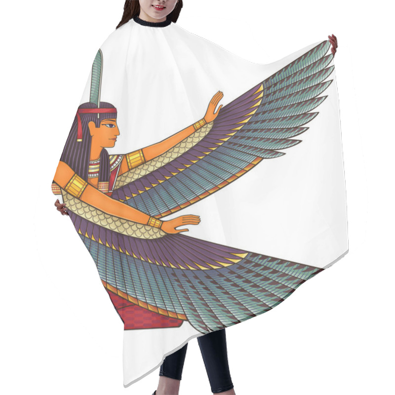 Personality  Egyptian Ancient Symbol.Religion Icon.Egypt Deiteis.Culture.Design Element.Isis. Hair Cutting Cape