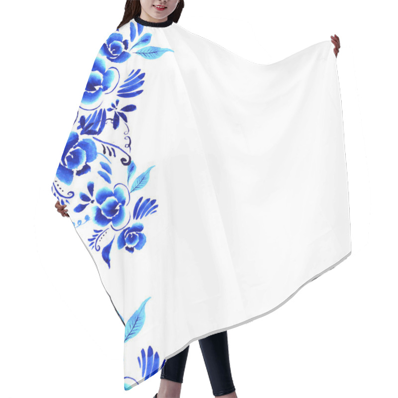 Personality  Folk Floral Background Hair Cutting Cape