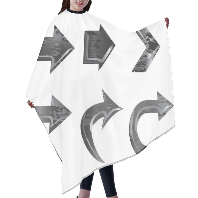 Personality  Set Arrows. Vector. Hair Cutting Cape