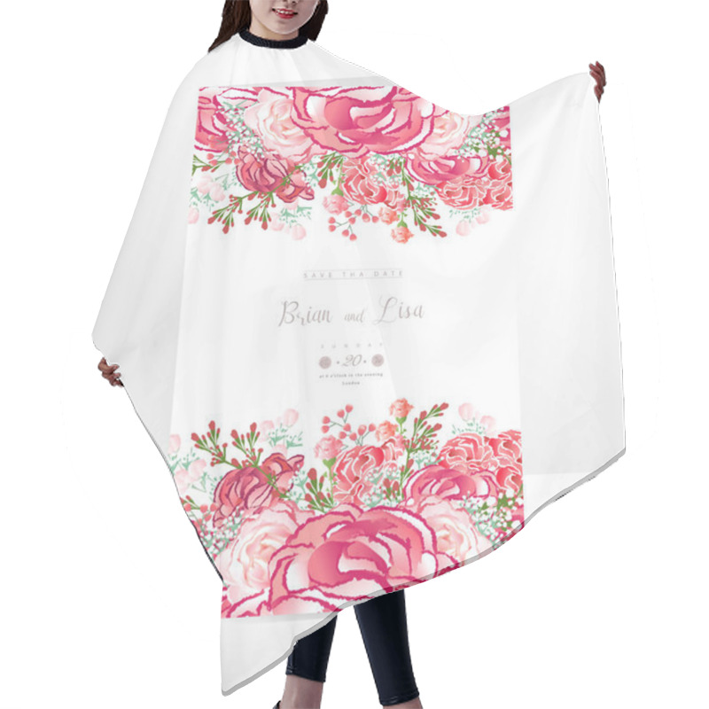 Personality  Luxury Greeting Card Beautiful Flowers Style. Hair Cutting Cape