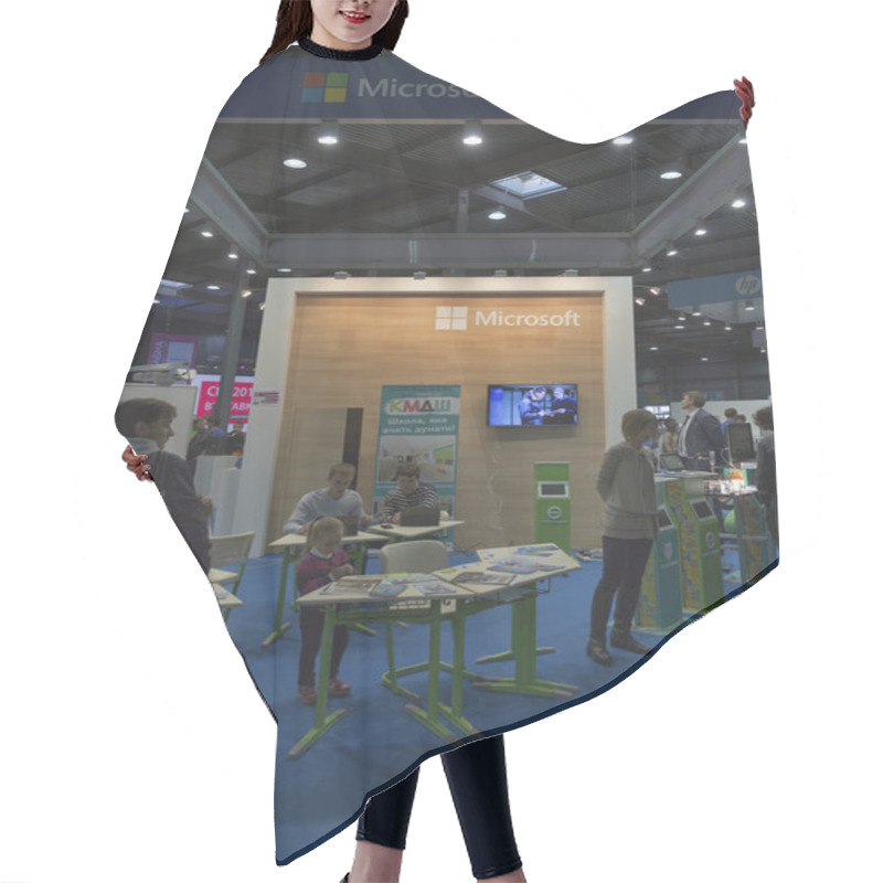 Personality  Microsoft Company Booth At CEE 2015, The Largest Electronics Trade Show In Ukraine Hair Cutting Cape