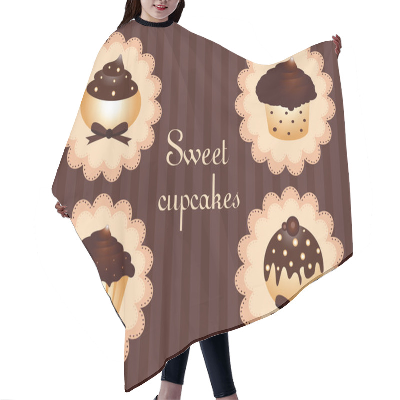 Personality  Sweet Cupcake Set Hair Cutting Cape