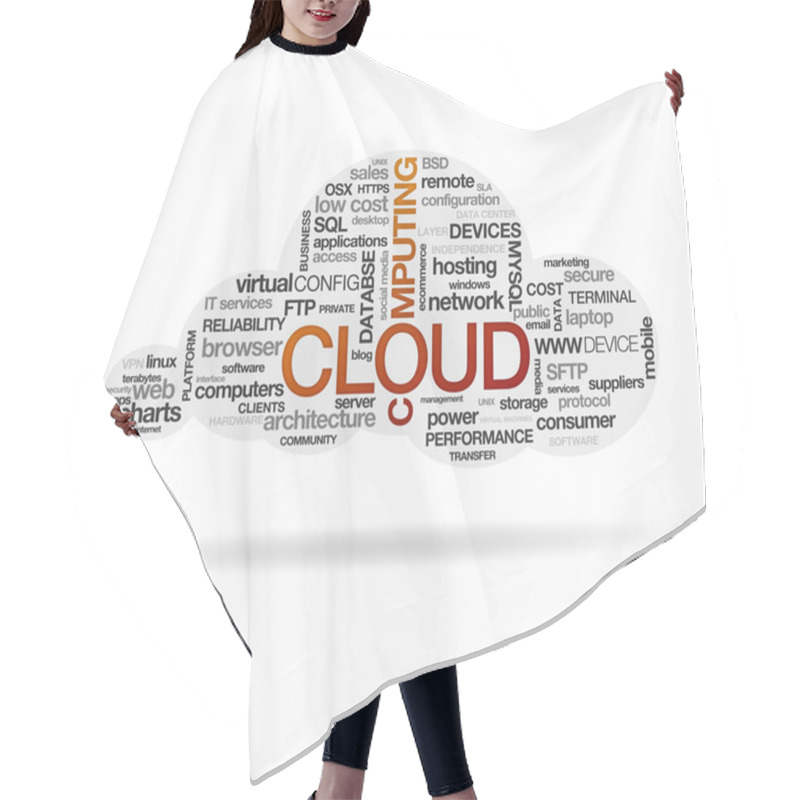 Personality  Cloud Computing Hair Cutting Cape