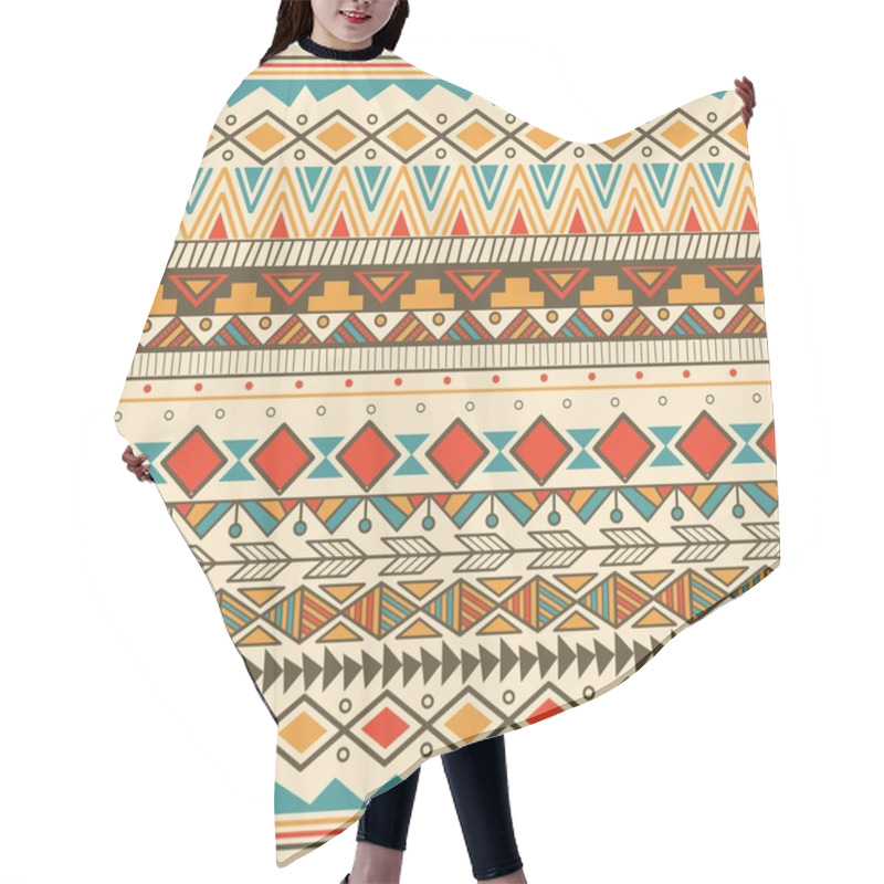 Personality  Aztec Tribal Pattern In Stripes Hair Cutting Cape