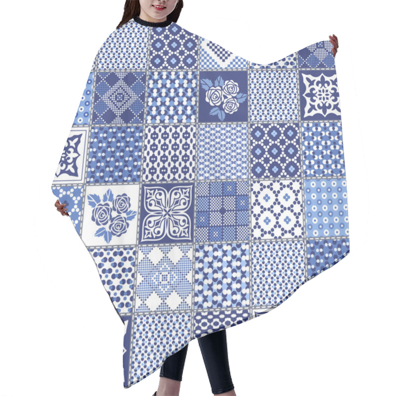 Personality  Creative Seamless Patchwork Pattern  Hair Cutting Cape