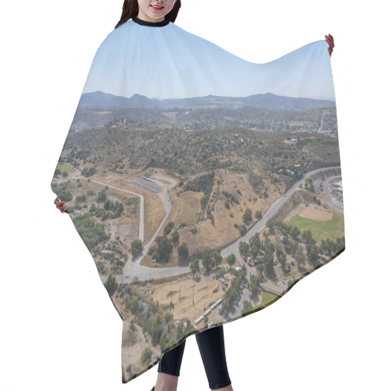 Personality  Aerial View Of Lakeside Suburb Town, San Diego, Southern California, USA  Hair Cutting Cape