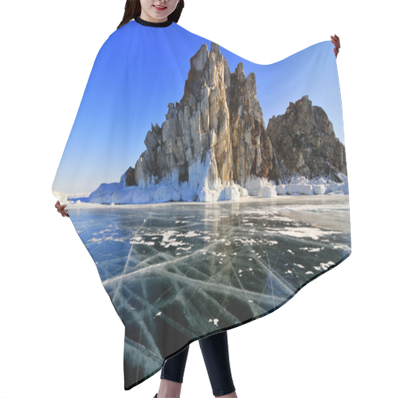 Personality  Lake Baikal Winter View Hair Cutting Cape