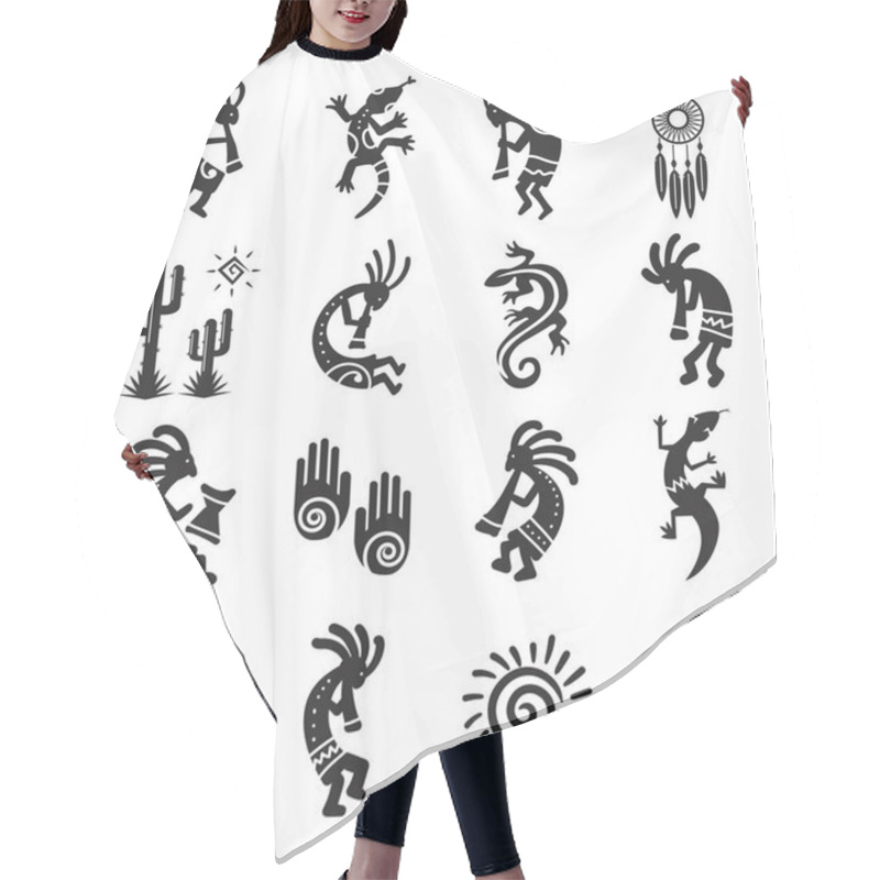 Personality  Variety Of Aztec Elements Set Hair Cutting Cape