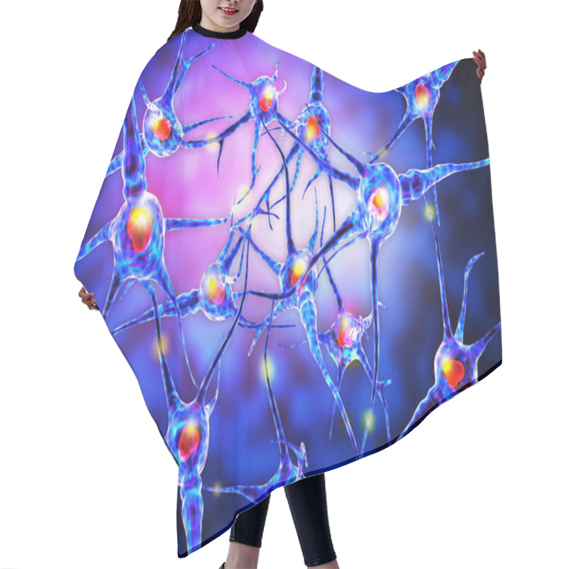 Personality  Viruses Attacking Nerve Cells Hair Cutting Cape