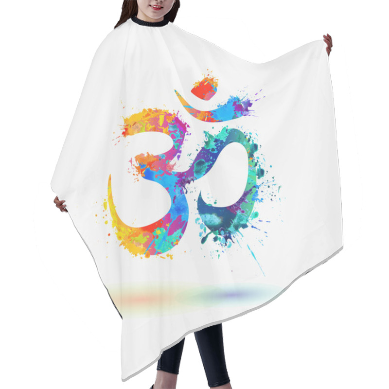 Personality  Om. Hindu Lucky Symbol Hair Cutting Cape