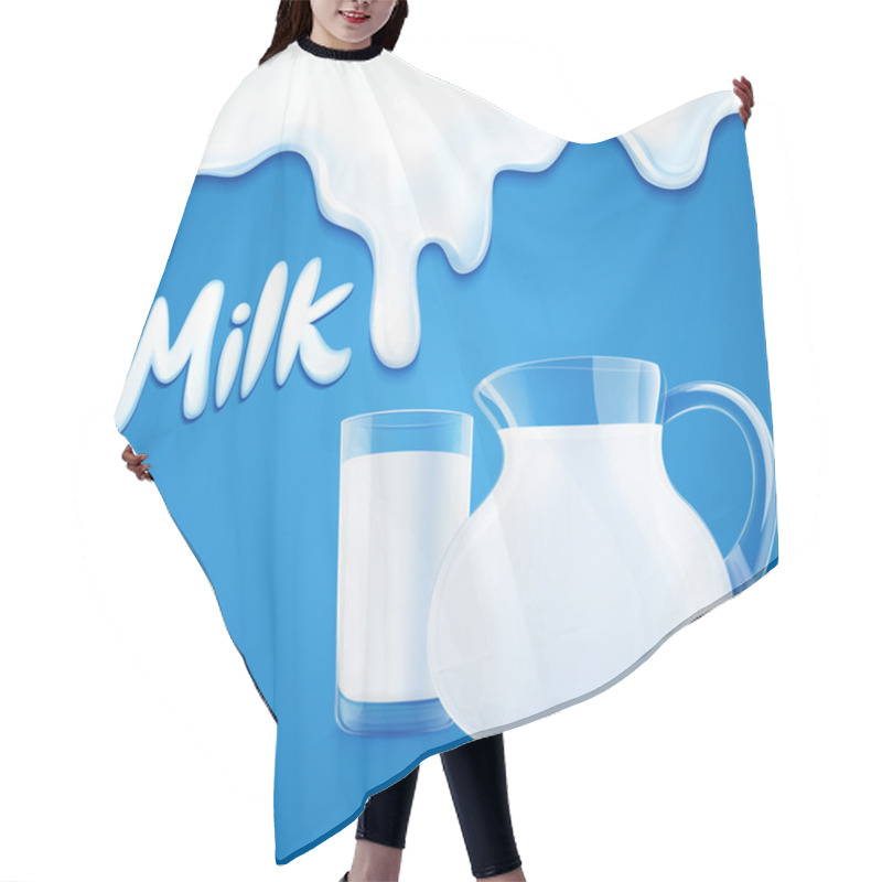 Personality  Healthy Milk Illustration  Hair Cutting Cape