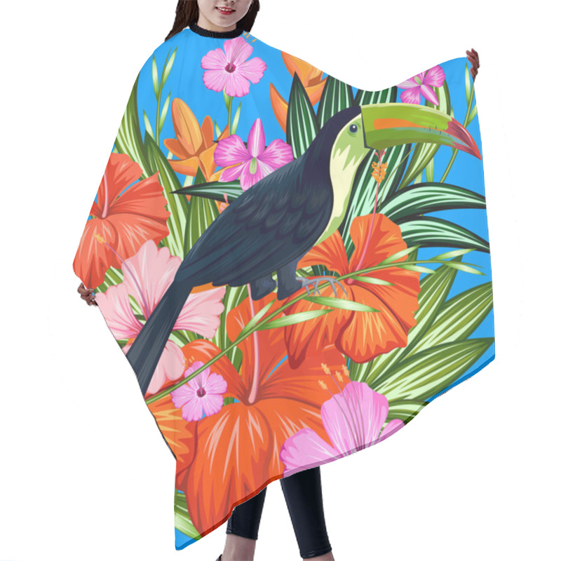 Personality  Exotic Tropical Background Hair Cutting Cape