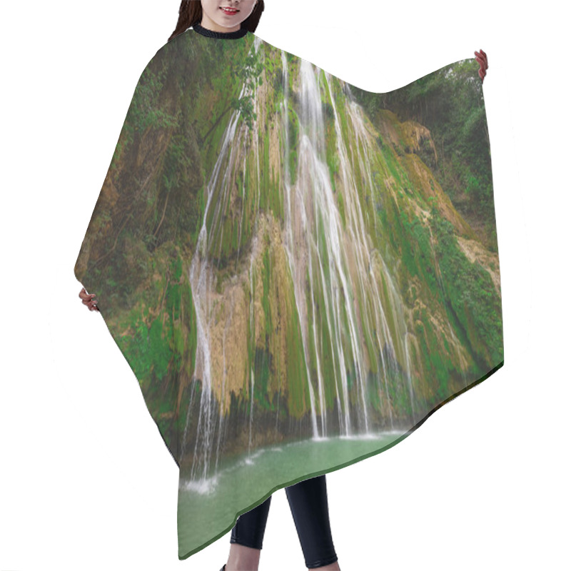 Personality  Waterfall El Lemon In The Jungle Of The Dominican Republic Hair Cutting Cape